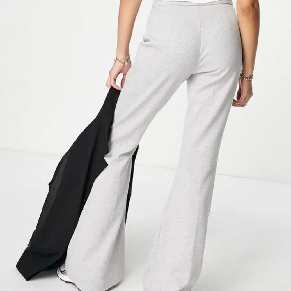 New Topshop jersey twill flare pant in Gray Size US 8